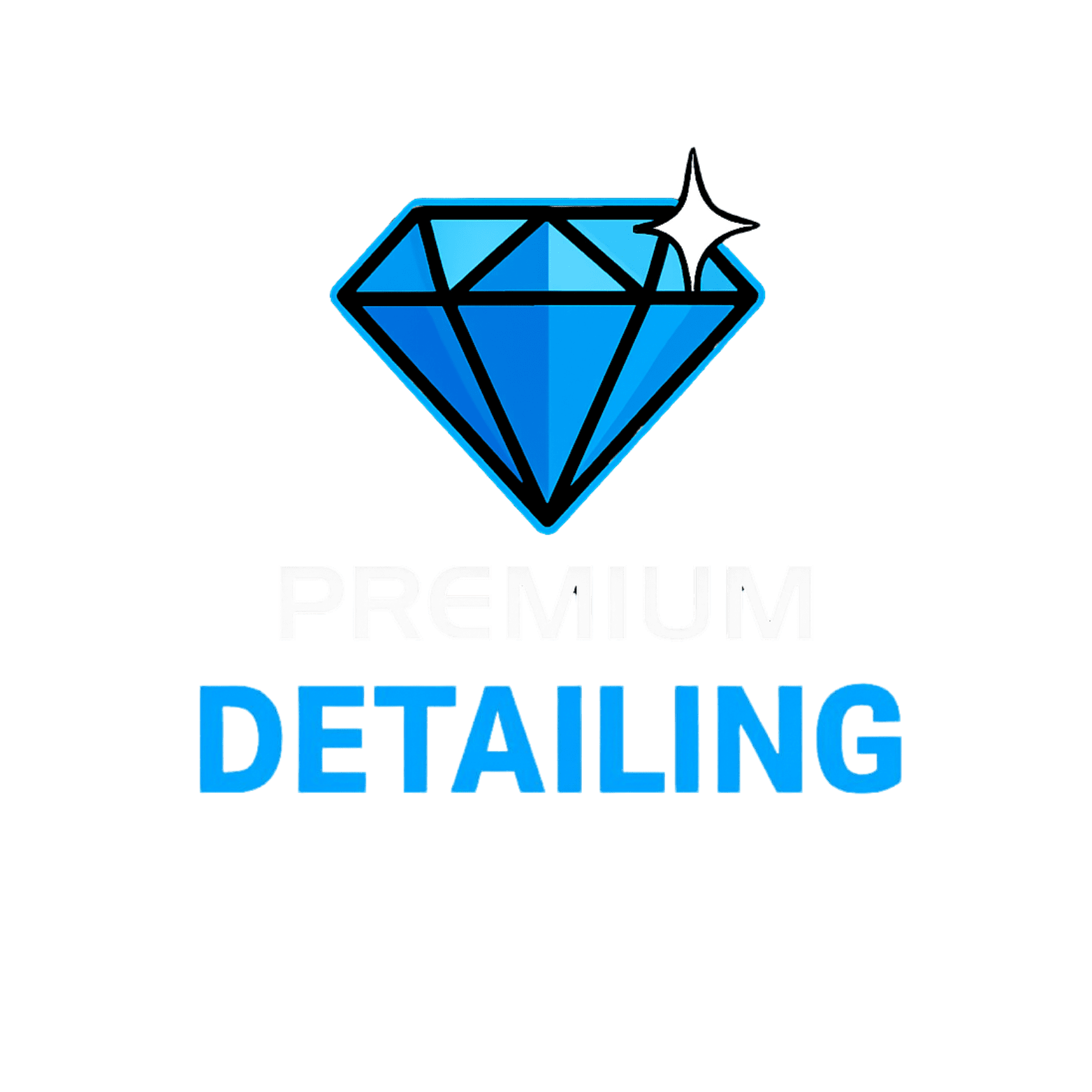 Premium Detailing Logo with diamond and star