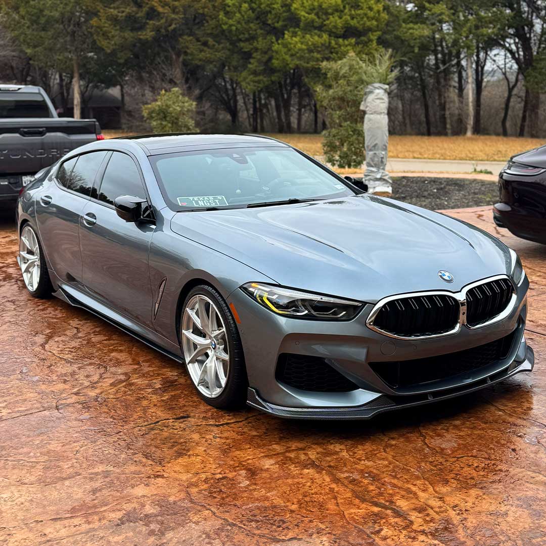 Grey BMW with enhanced gloss after professional ceramic coating