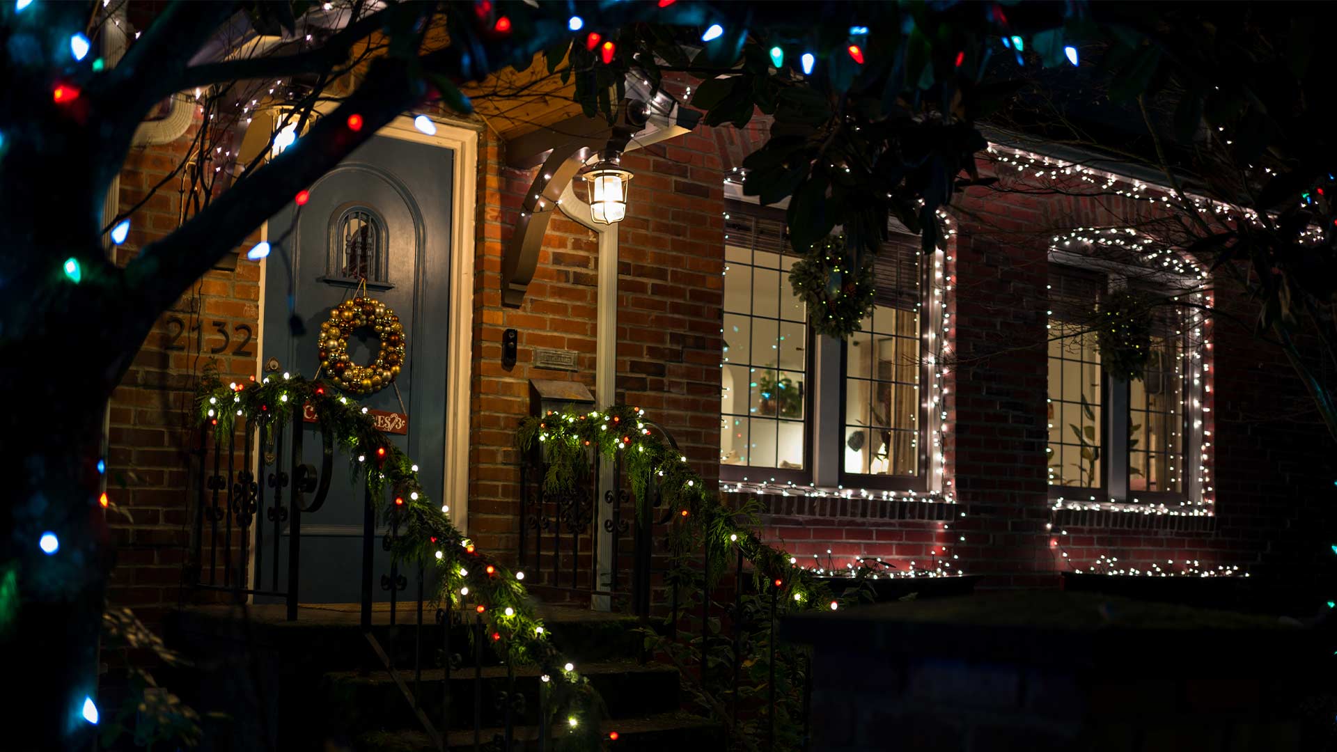 Professional Christmas light installation on a home in Fort Worth TX